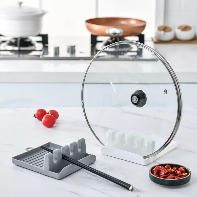 Anti-Slip Heat-Resistant Kitchen Utensil Holder Stand Grey