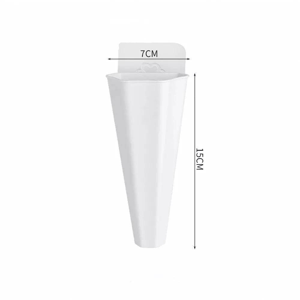 Angular Suspended Wall Planter White Cone