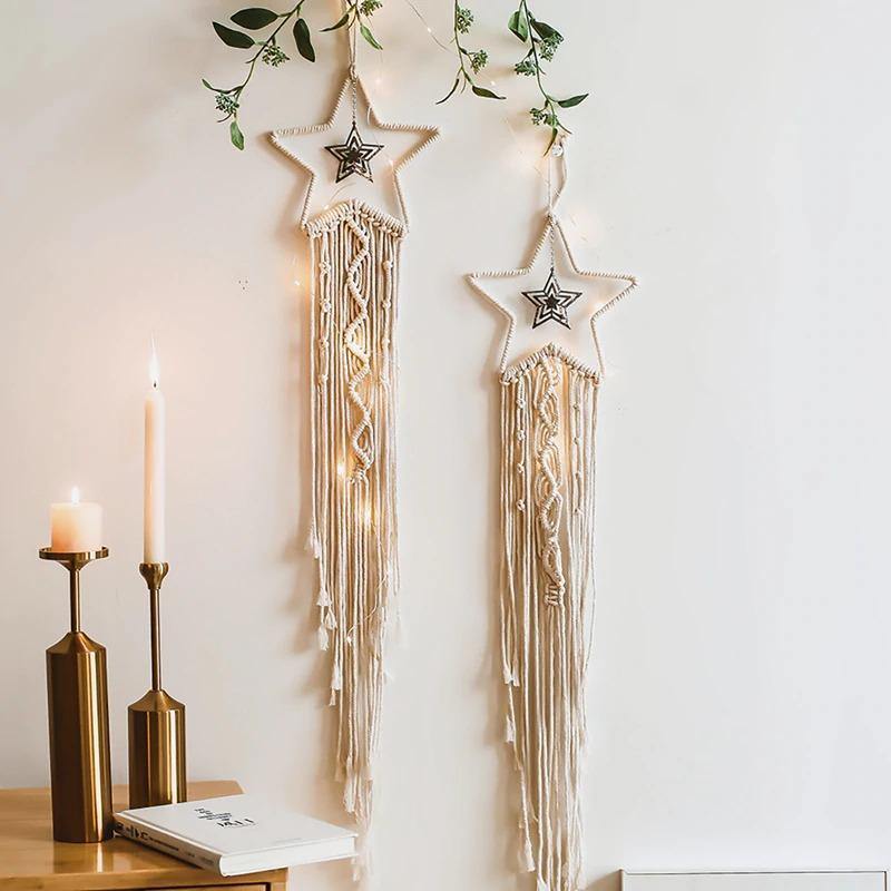 Celestial Dream Macrame Wall Hanging Star