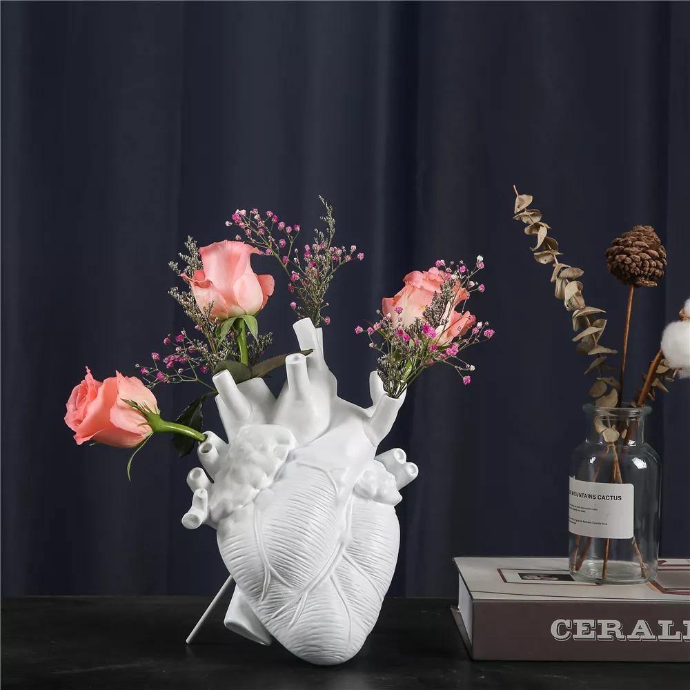 Heart-Shaped Ceramic Vase