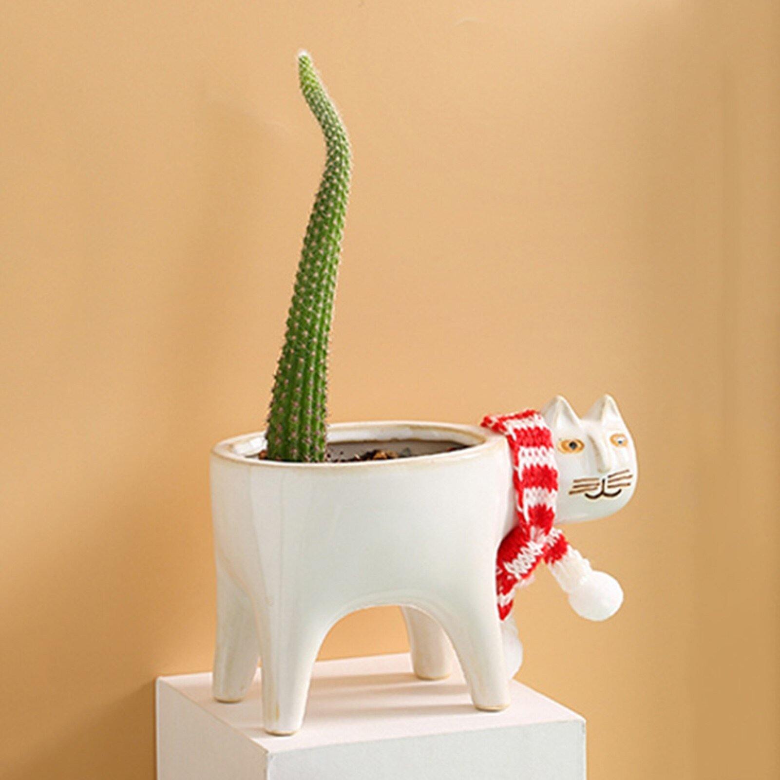 Purrfect Planter White