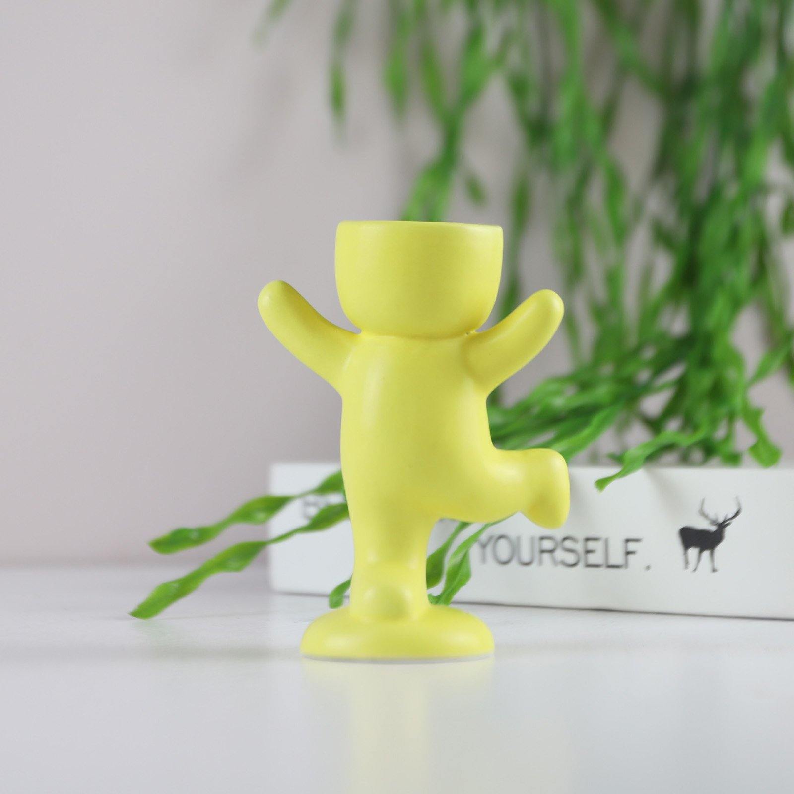 Petite Person Clay Succulent Planter