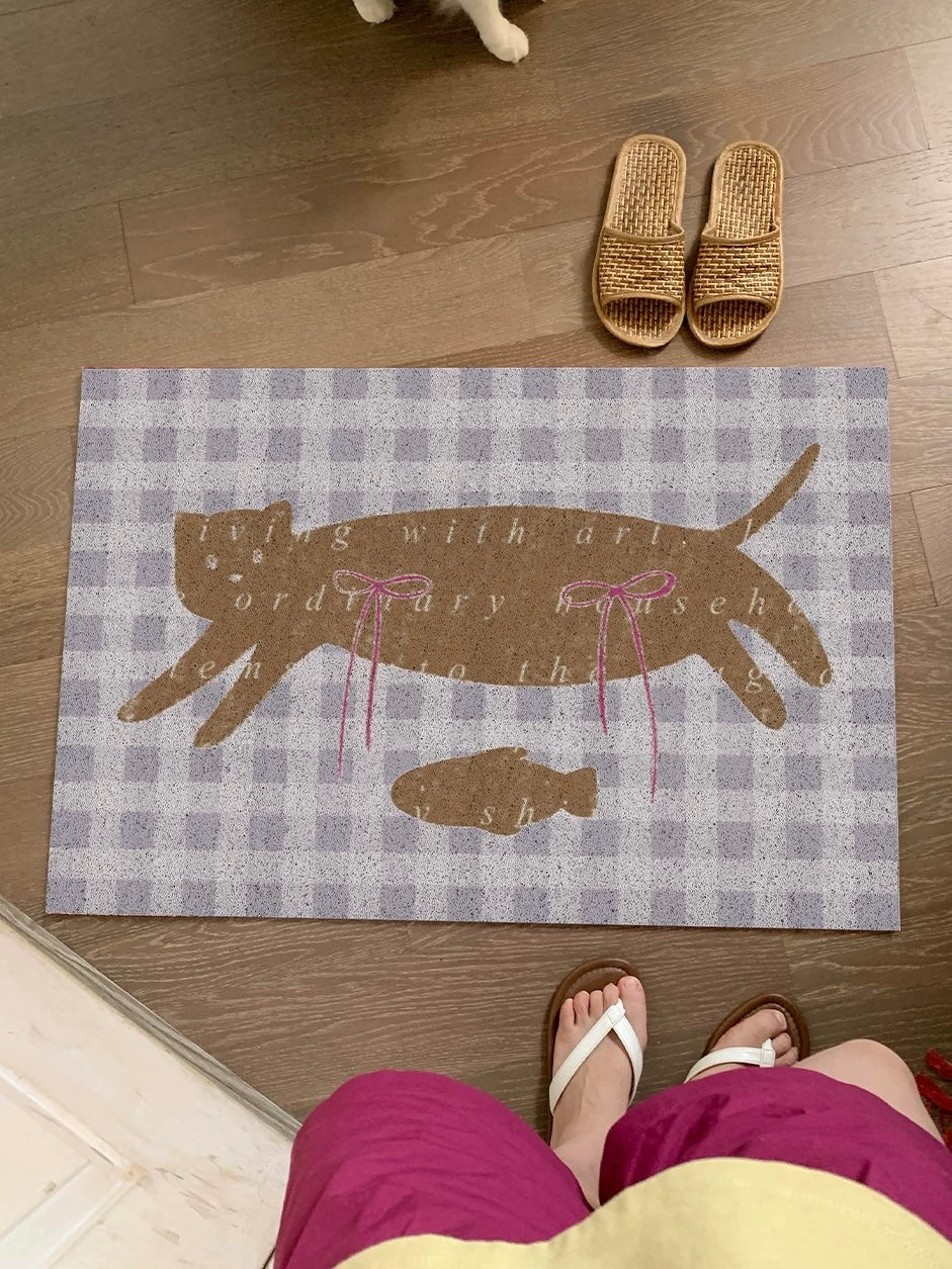 Coquette Checkered Door Mat