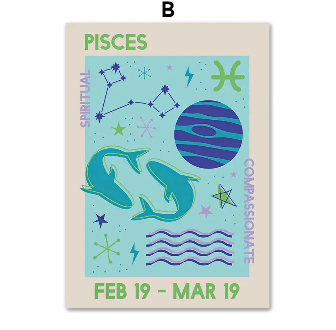 Abstract Art Prints Pisces