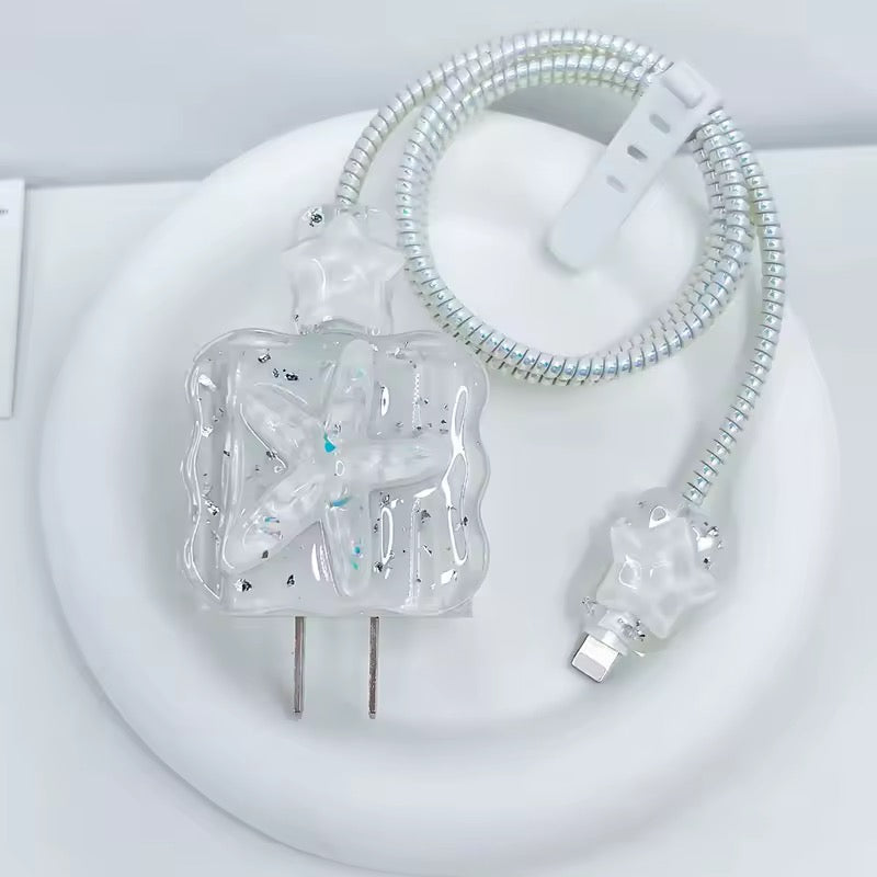 Starfish Crystal USB Cable Protector Clear