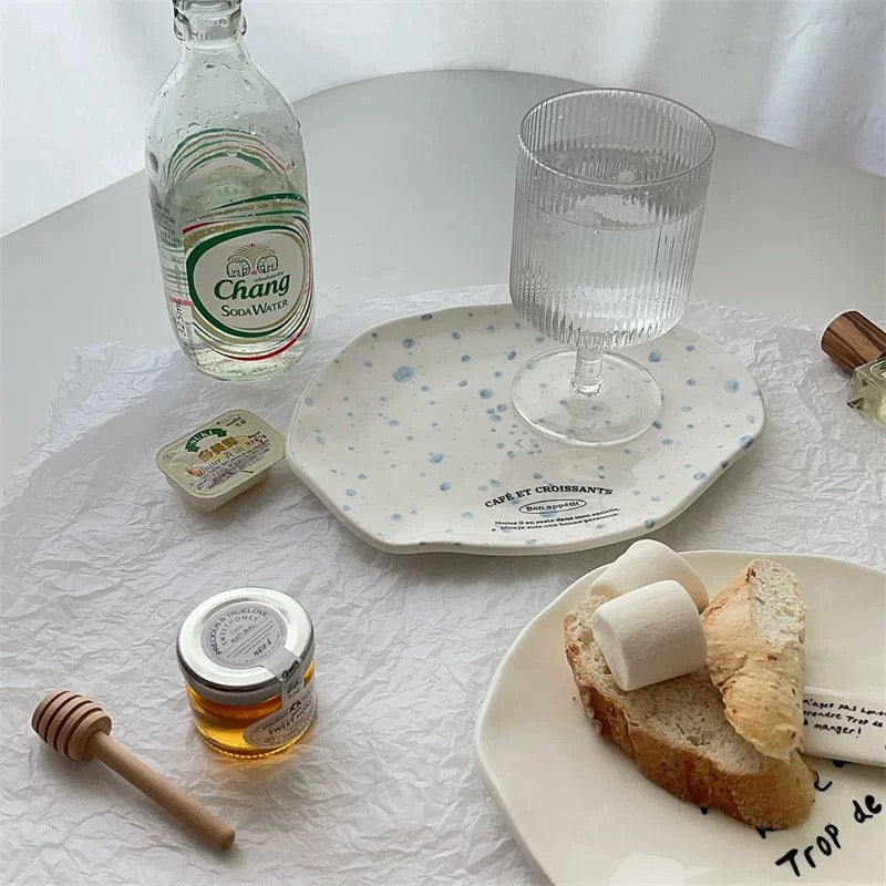 French Cafe Irregular Plate & Jam Spreader