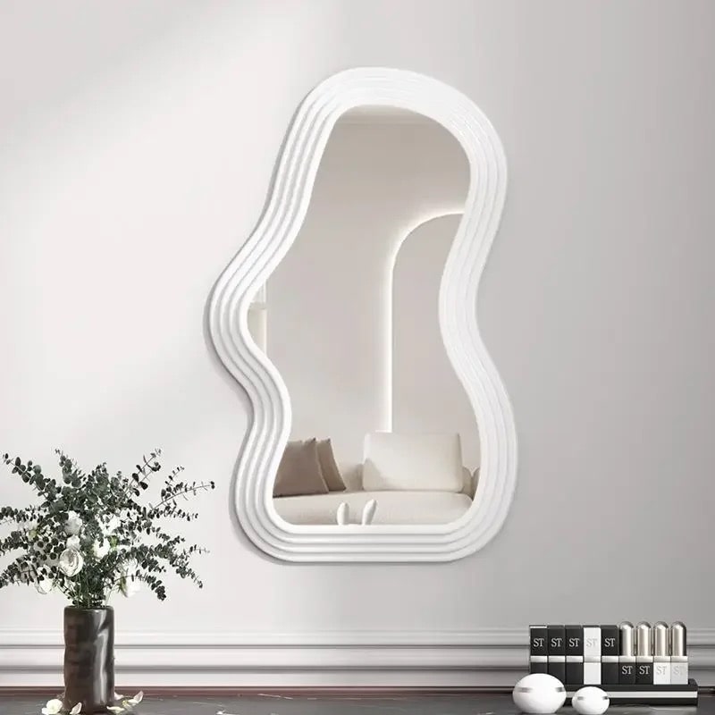 Wavy Ribbon Mirror White B