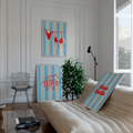 Blue Stripe Coastal Poster Set
