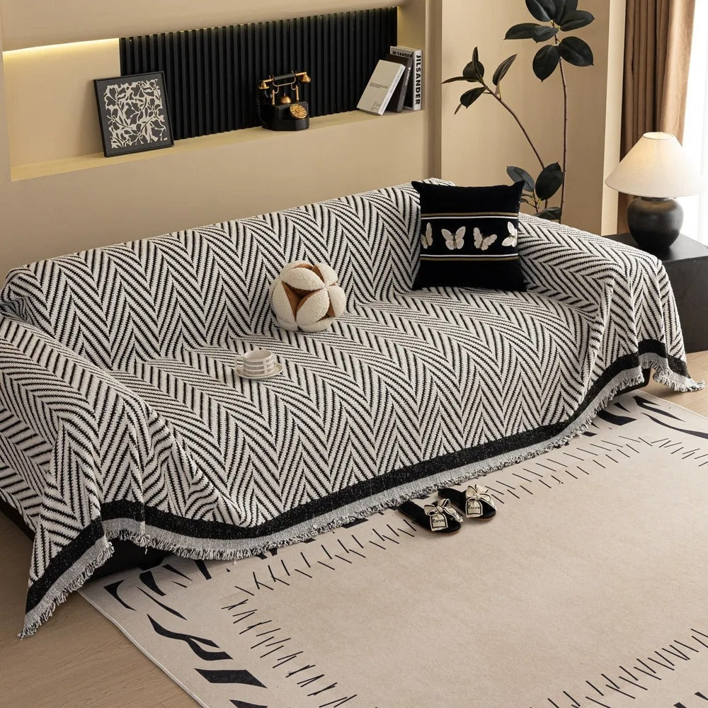 Verona Chevron Sofa Couch Cover