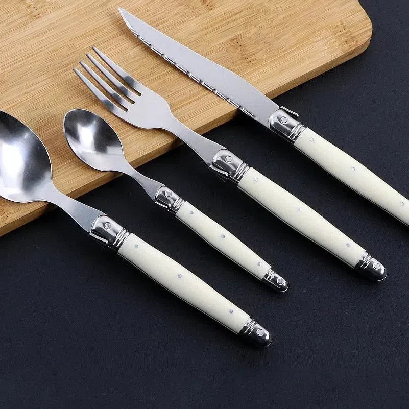 Ivory Laguiole Flatware Cutlery Set - Final Sale