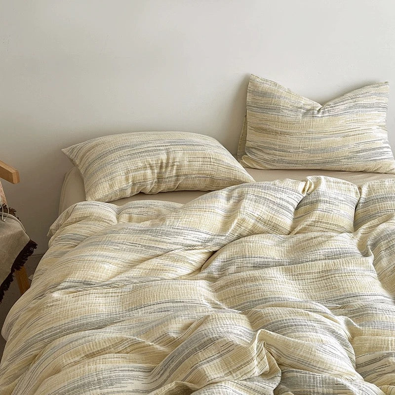 Japandi Textured Duvet Cover Set