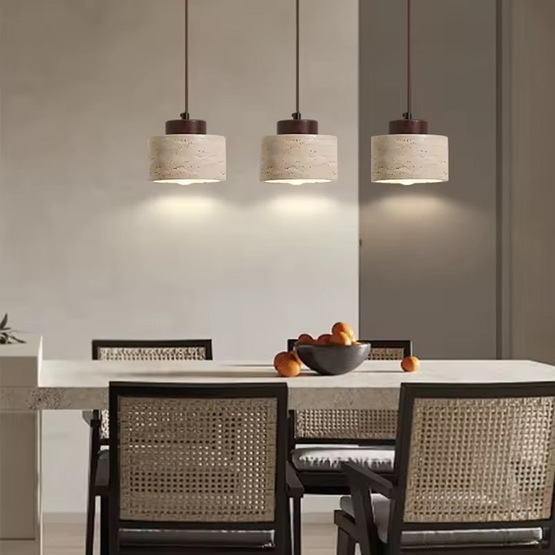Japandi Textured Pendant Light