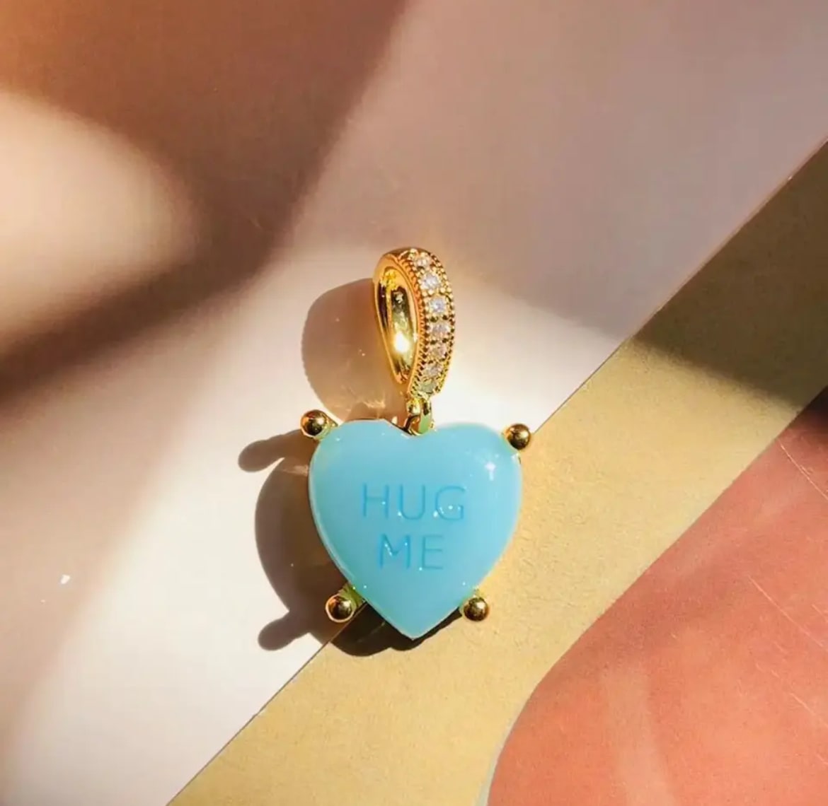Colorful Heart Pendant Blue 2