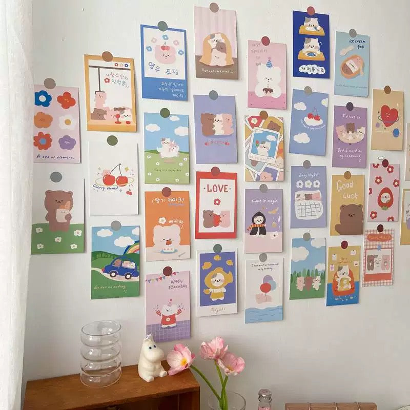 Cute Pastel Postcards Set