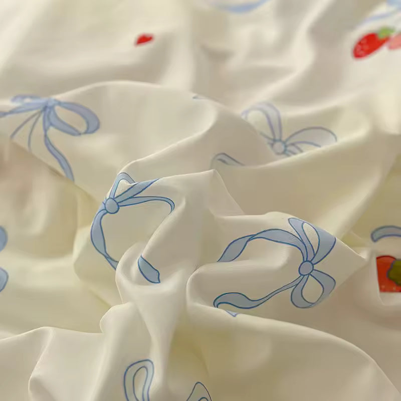 Coquette Strawberry Bow Bedding Set
