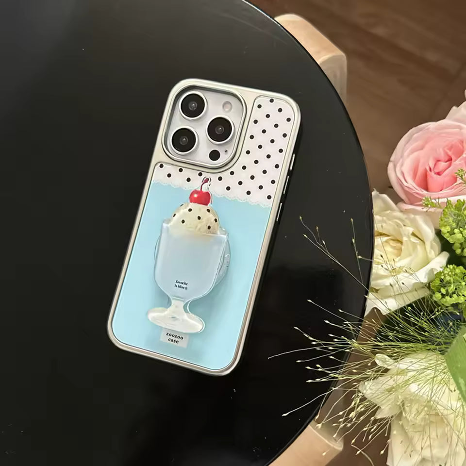 Ice Cream Pastel Blue iPhone Case