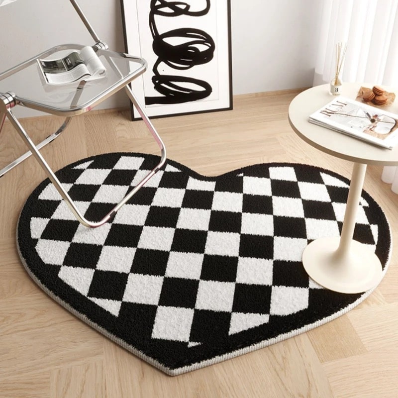 Peach Cute Heart Carpet 4