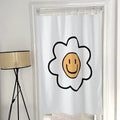Pastel Half Curtains for Bedroom Flower