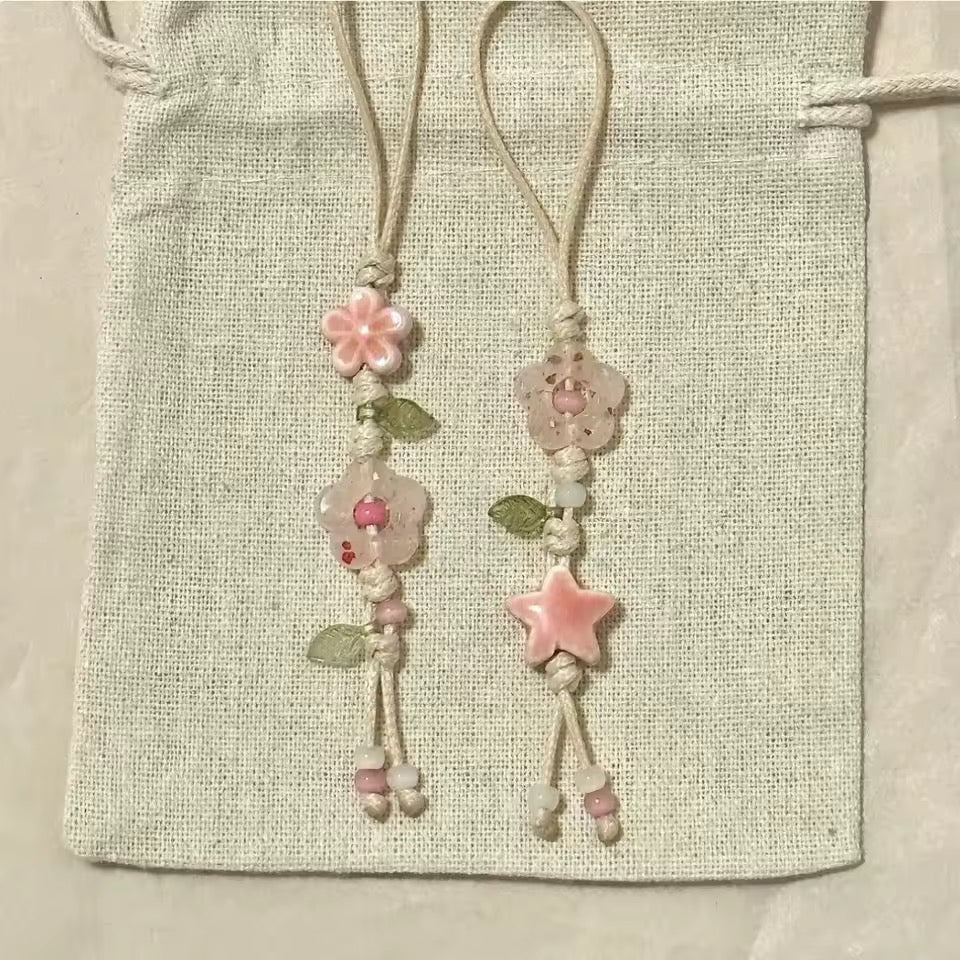 Cute Star & Flower Phone Charm Strap