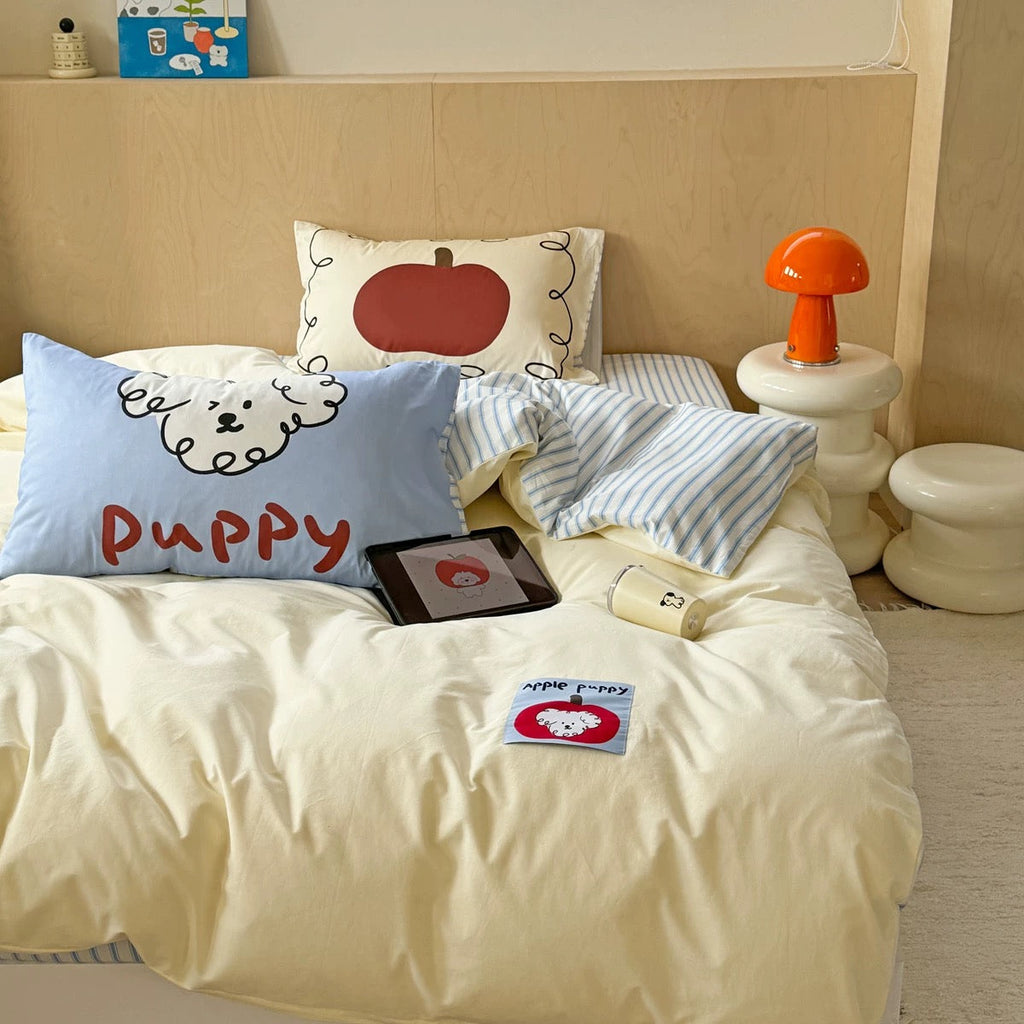 Cute Puppy Cotton Bedding Set
