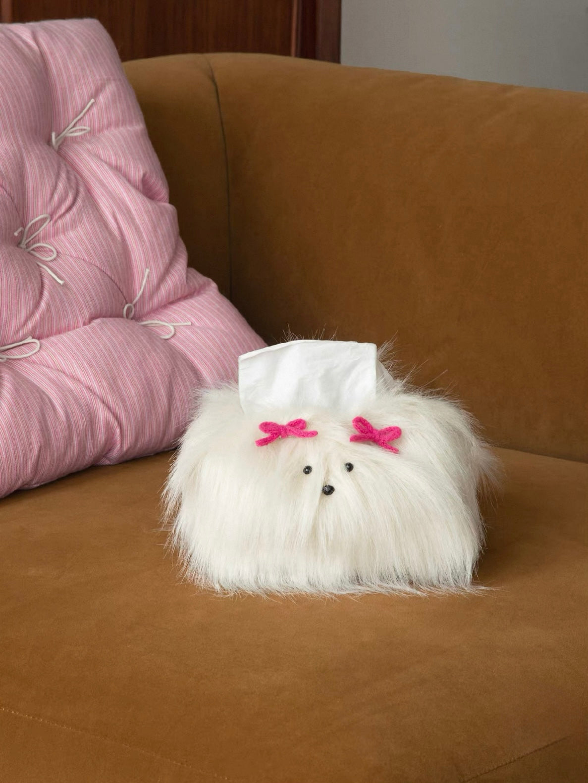 Coquette Plush Tissue Box Cover