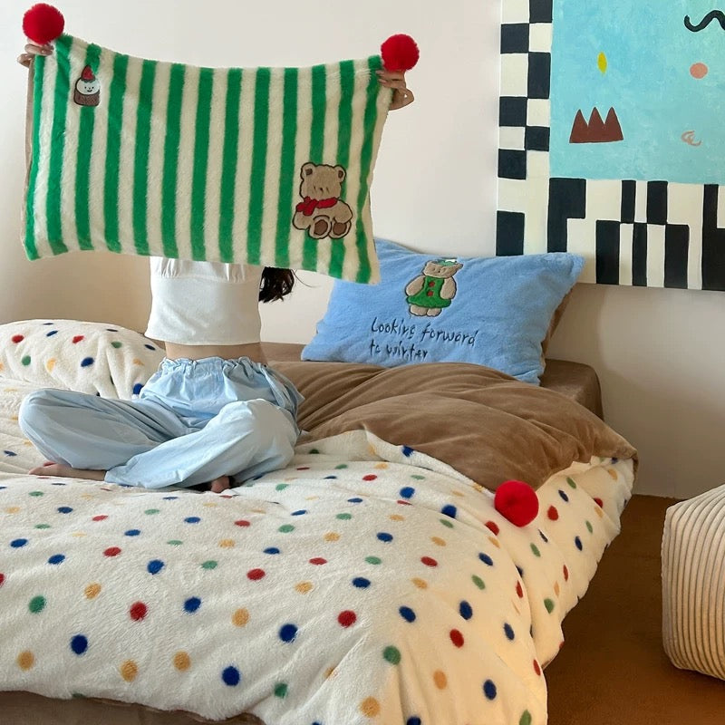 Teddy Velvet Duvet Cover Set