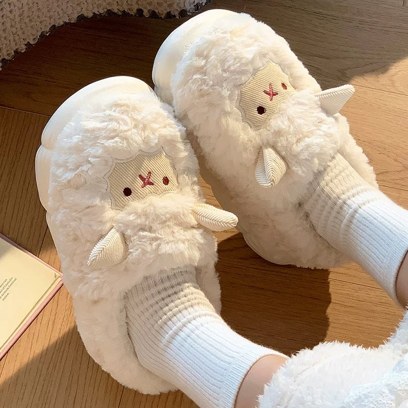 Fluffy Sheep Slippers