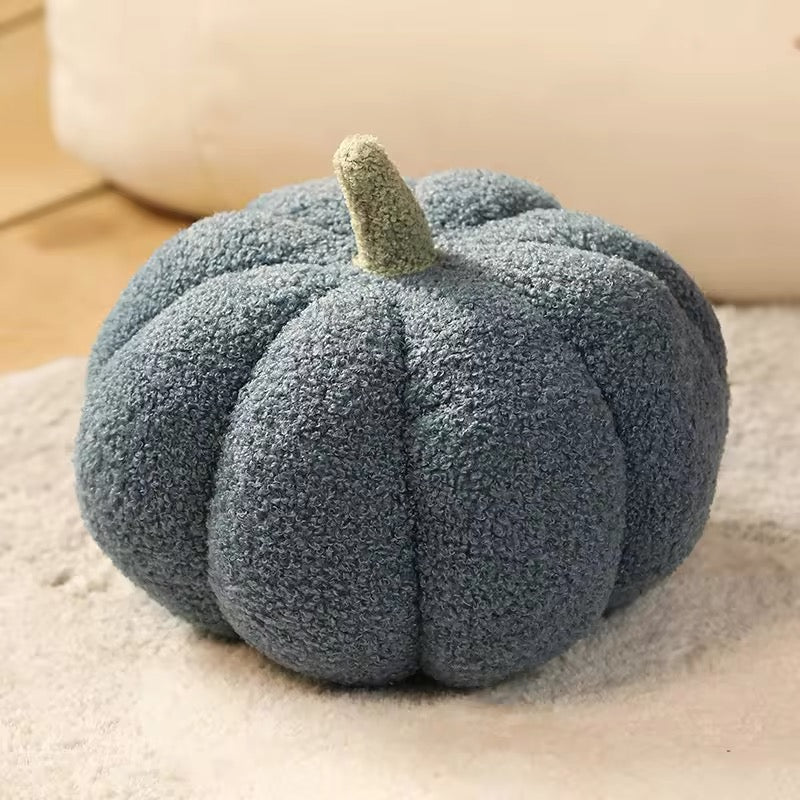 Plush Pumpkin Pillow Blue