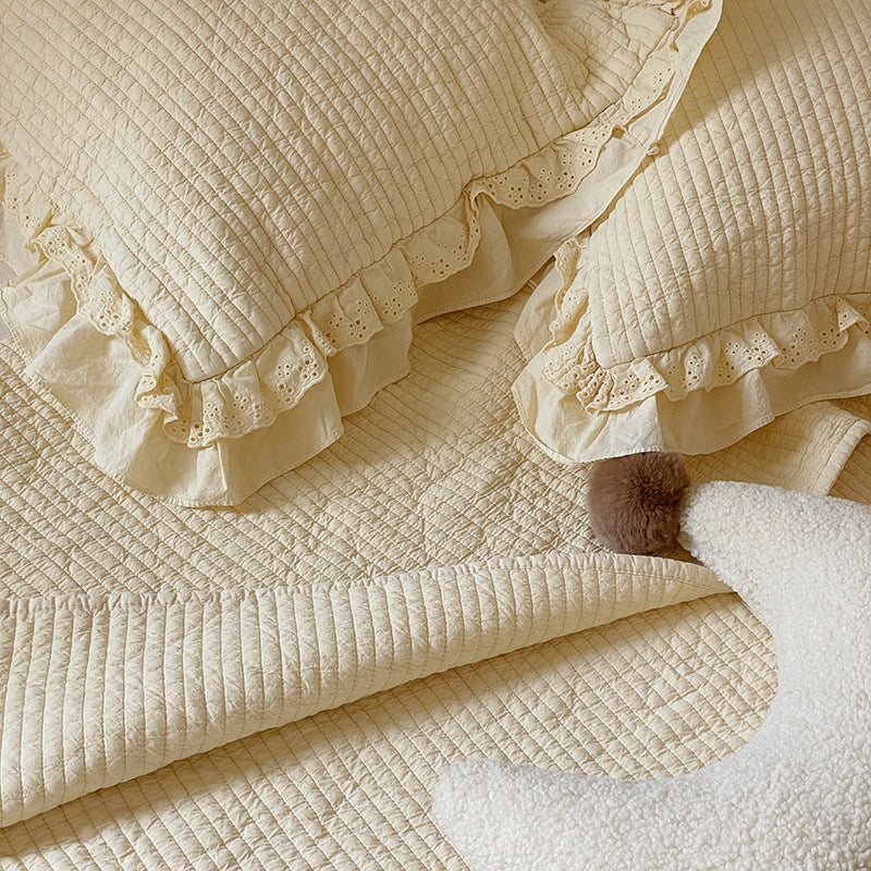 3-Piece Cotton Quilted Coverlet Set – Soft & Lightweight
