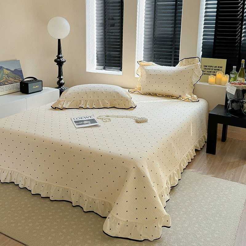 Cotton Quilted Comforter Set – Ruffled All-Season Bedding