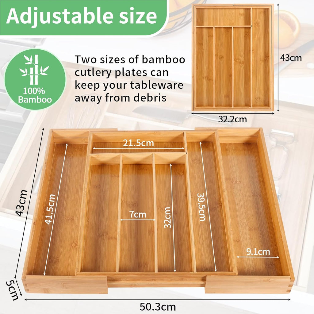 Takumi Bamboo Flatware Drawer Organizer