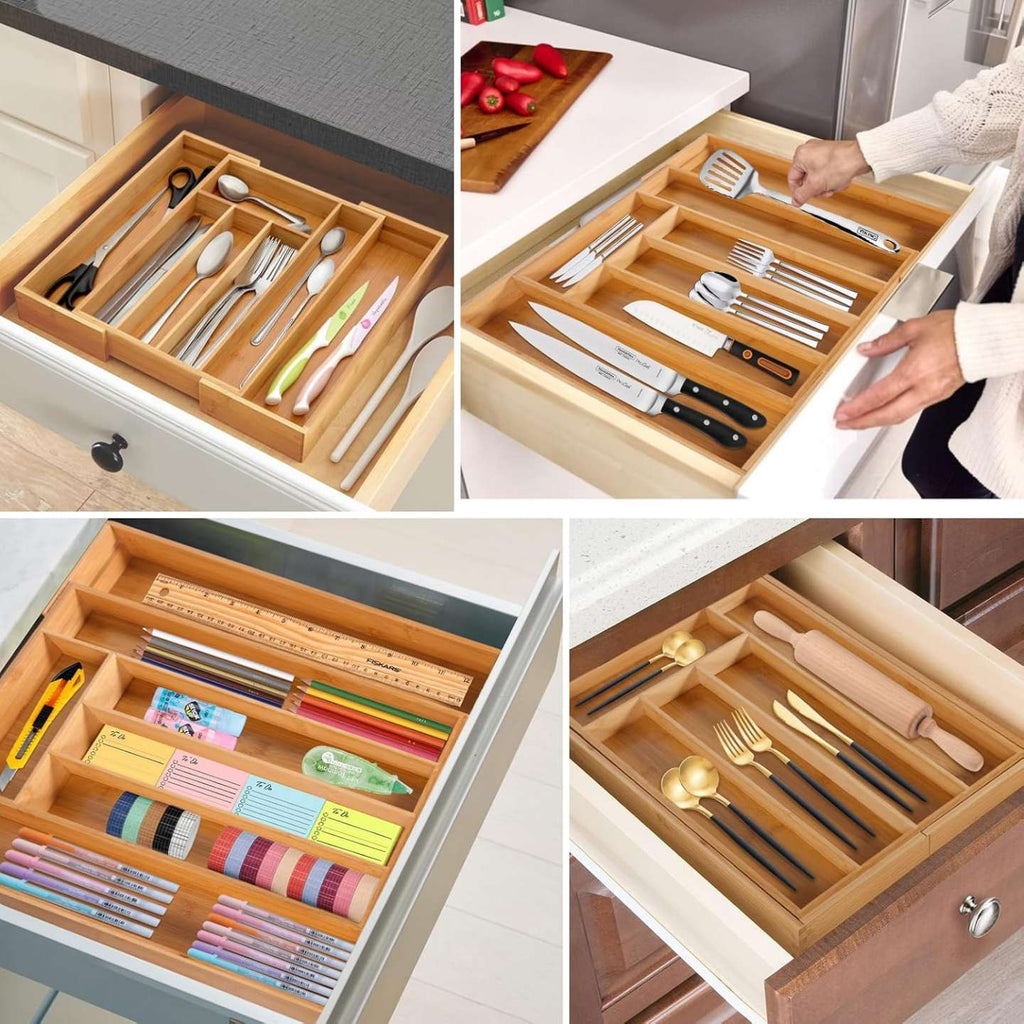 Takumi Bamboo Flatware Drawer Organizer