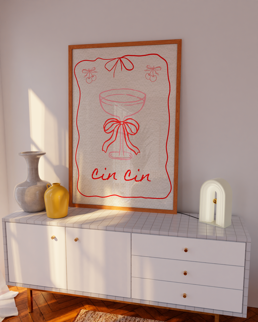 Cin Cin Wine Poster Set