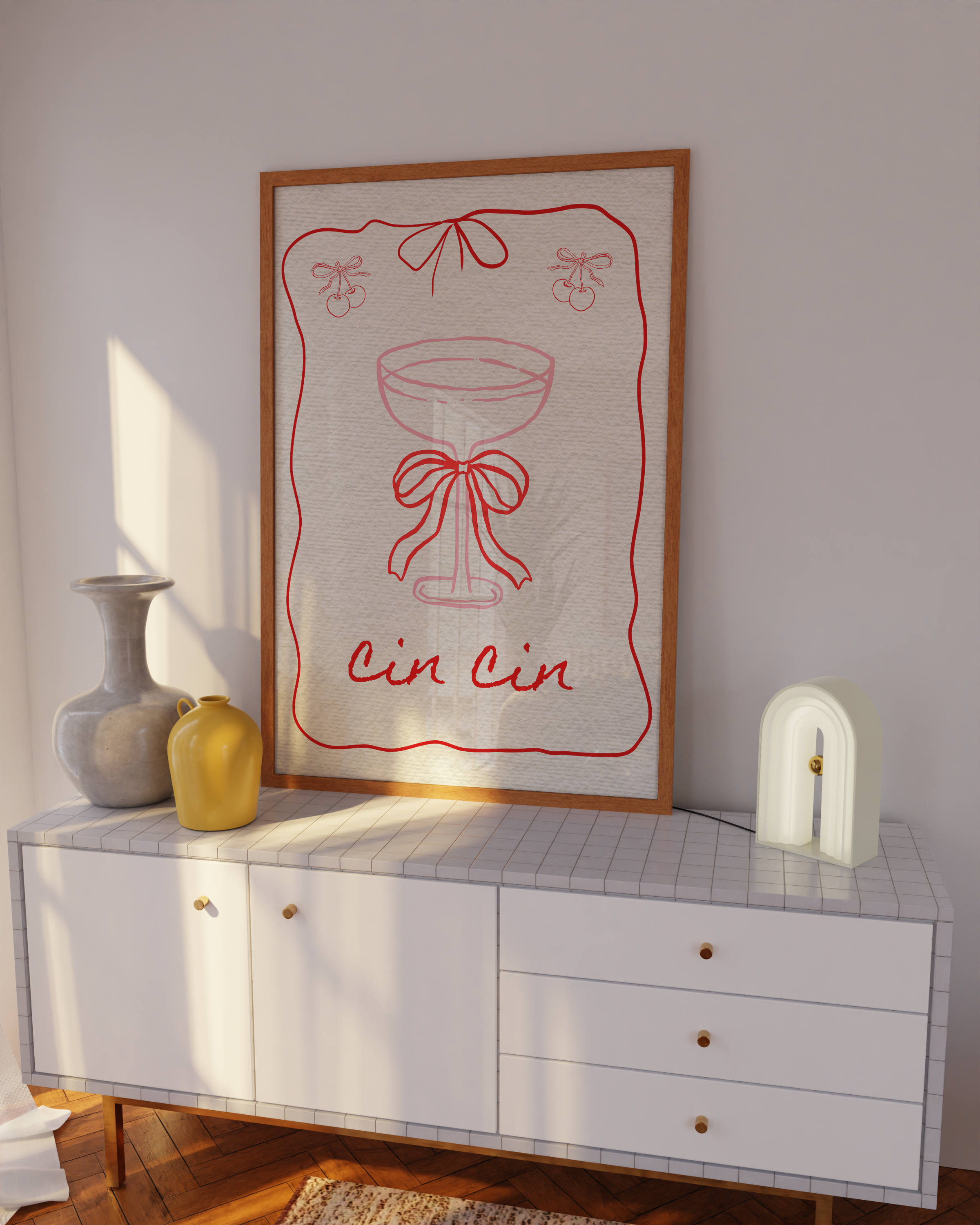 Cin Cin Wine Poster Set