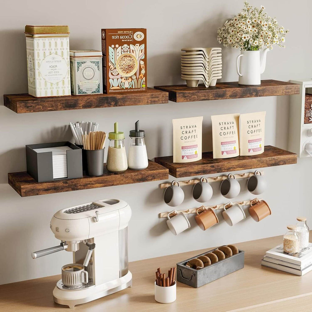 Rustic Floating Wall Shelf
