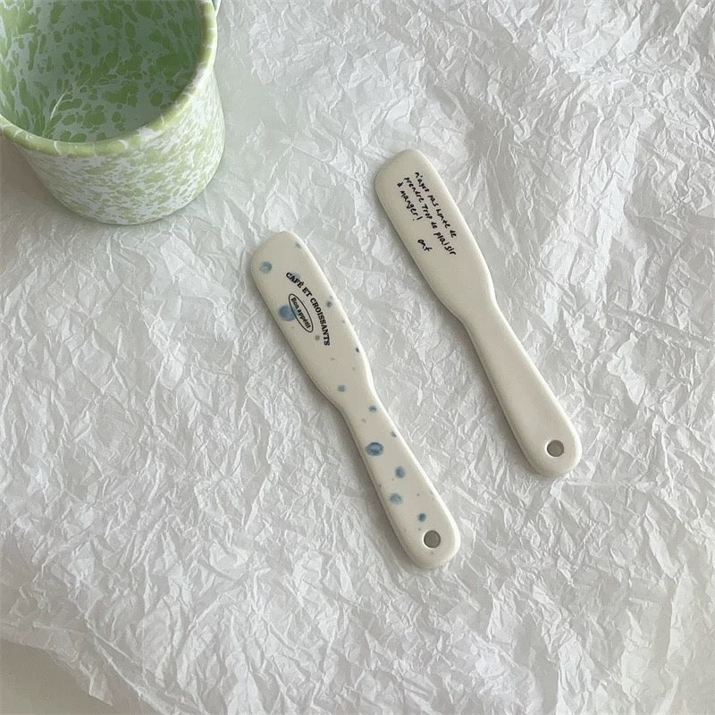 French Cafe Irregular Plate & Jam Spreader