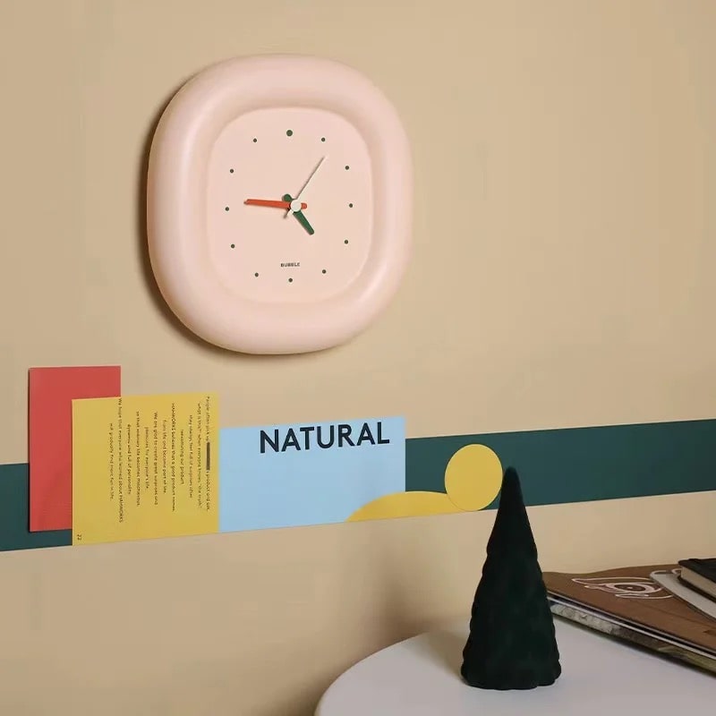 Marshmallow Clock Pink