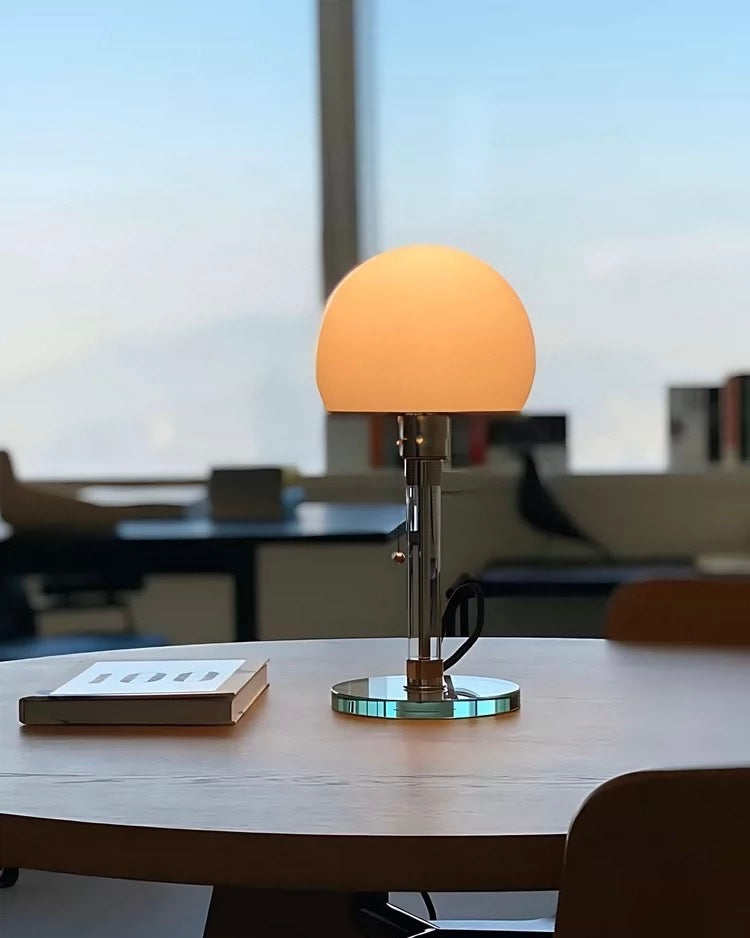 Bauhaus Chrome Mushroom Table Lamp