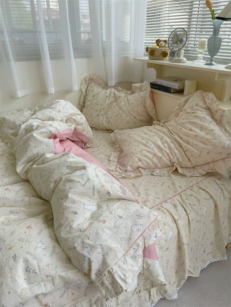 Cottagecore Bunny Duvet Cover Set