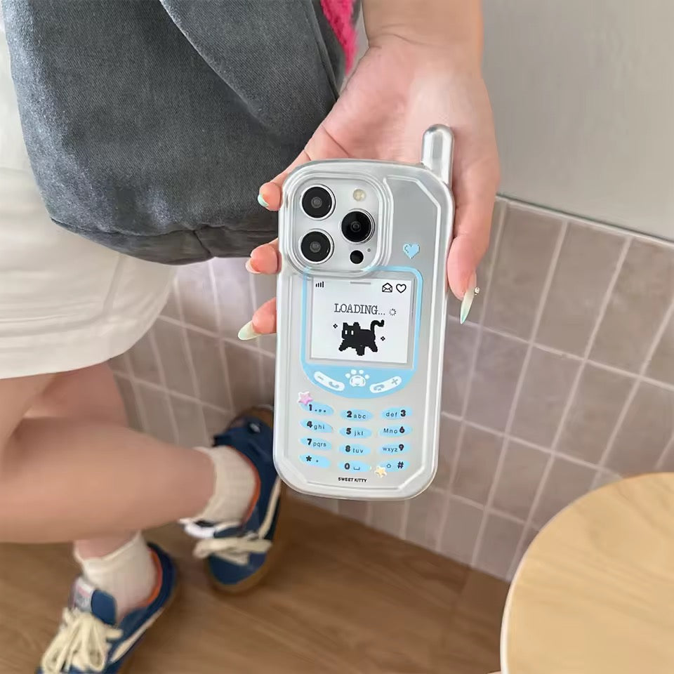 Y2K Pixel Cat iPhone Case Only Case