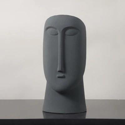 Genevieve Abstract Face Vessels Large Black