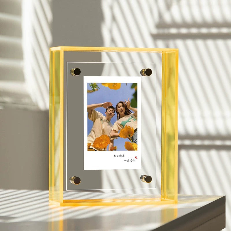 Transparent Acrylic Photo Frame Yellow