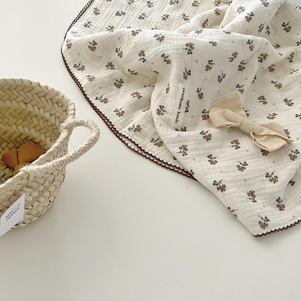 Muslin Toddler Blanket & Pillow Set – Calendula Floral