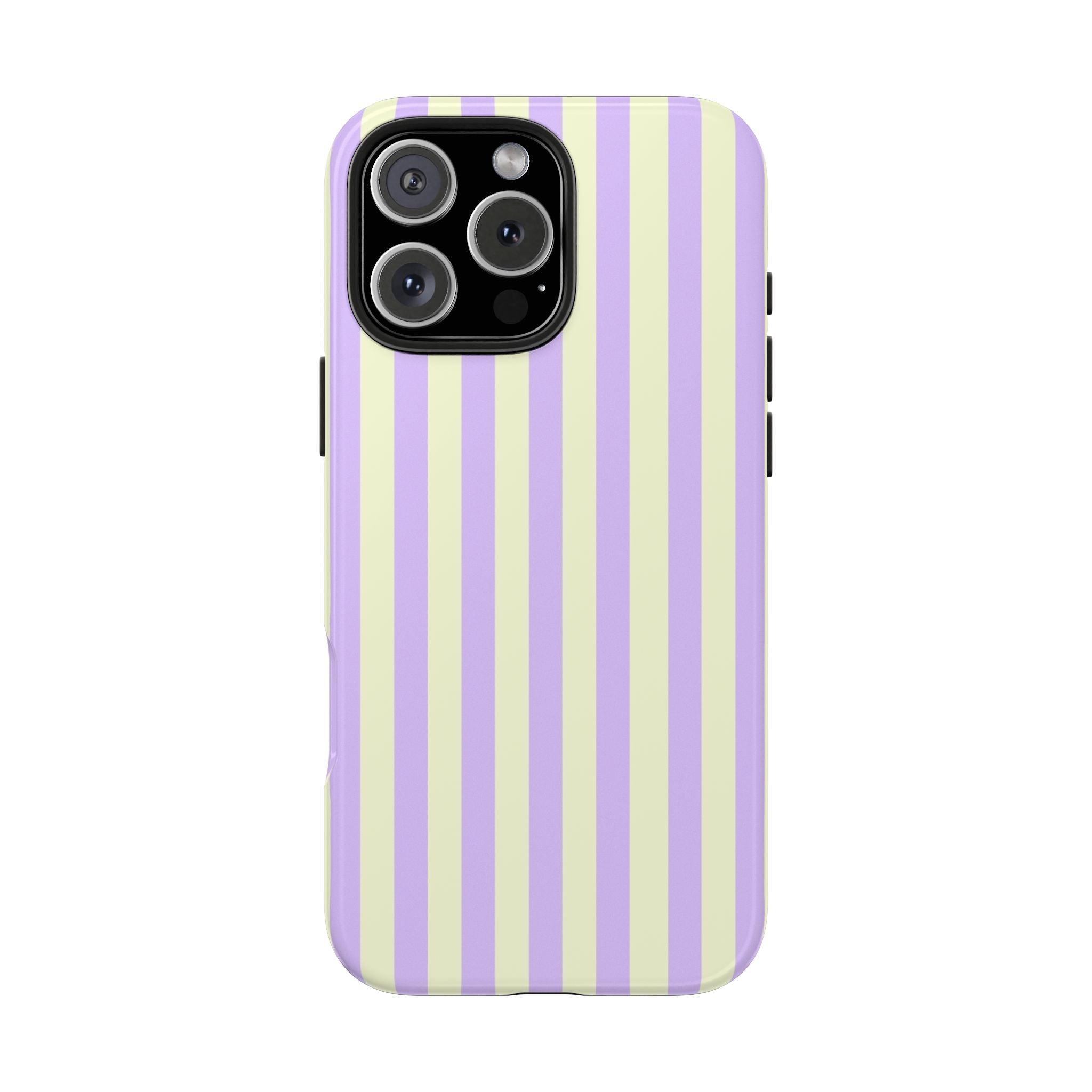 Lavender Preppy Striped iPhone Case
