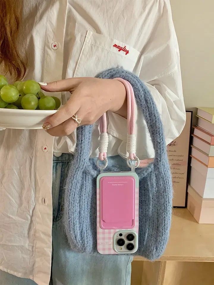 Pink Checkered iPhone Case