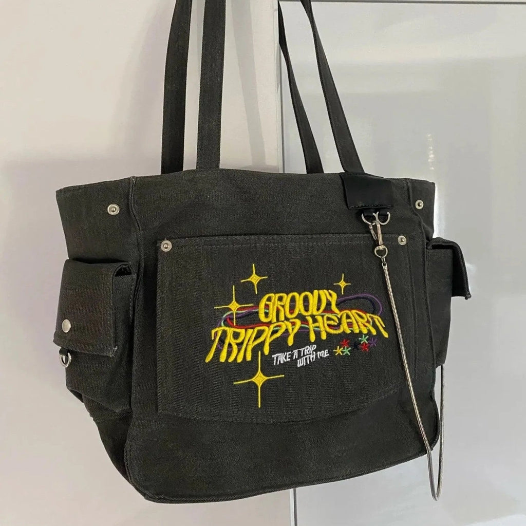 Letters Gray Bag