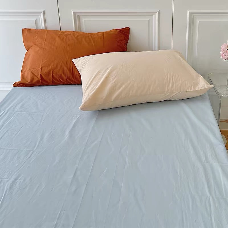 Solid Color Cotton Bed Sheet
