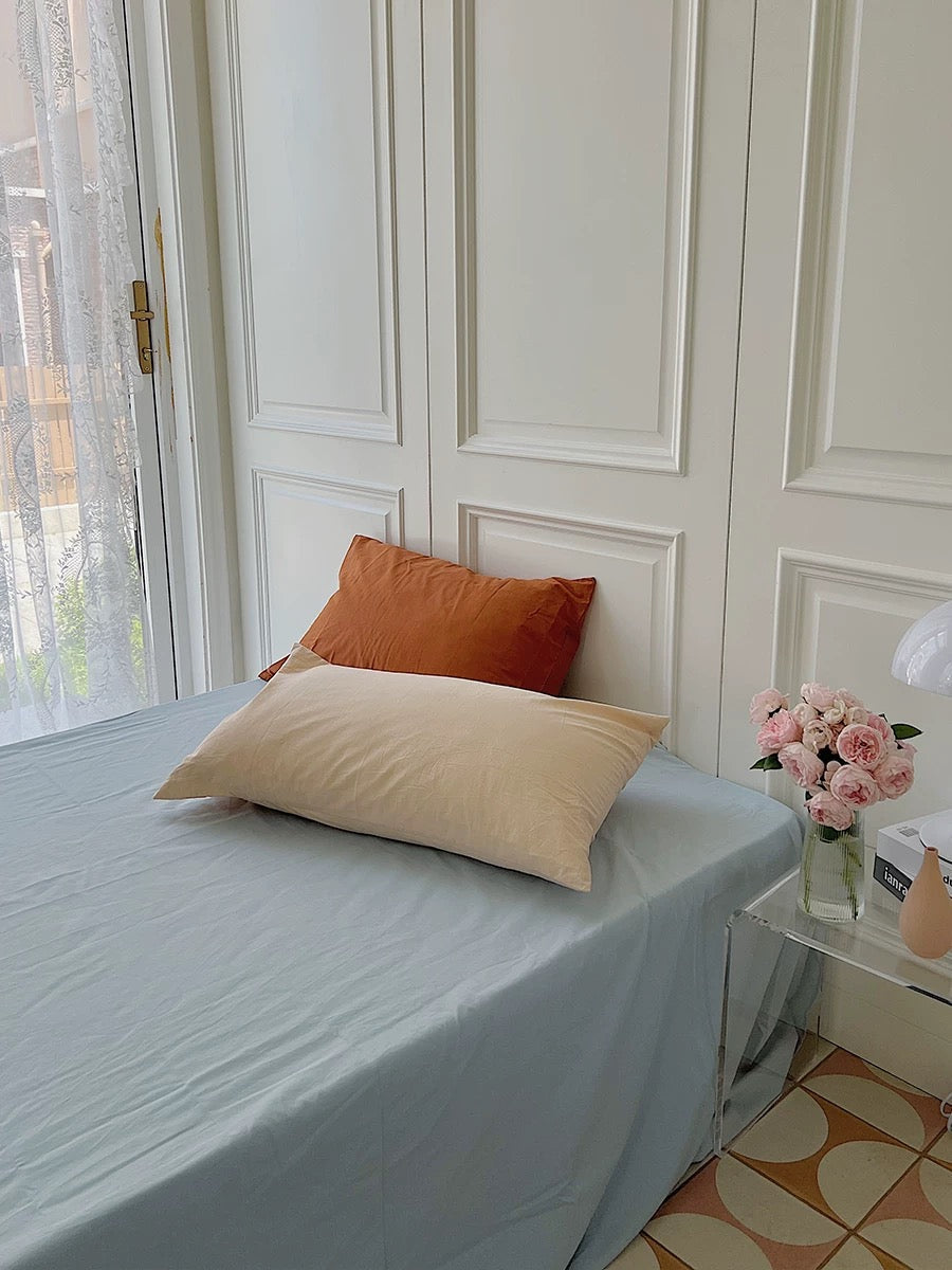 Solid Color Cotton Bed Sheet