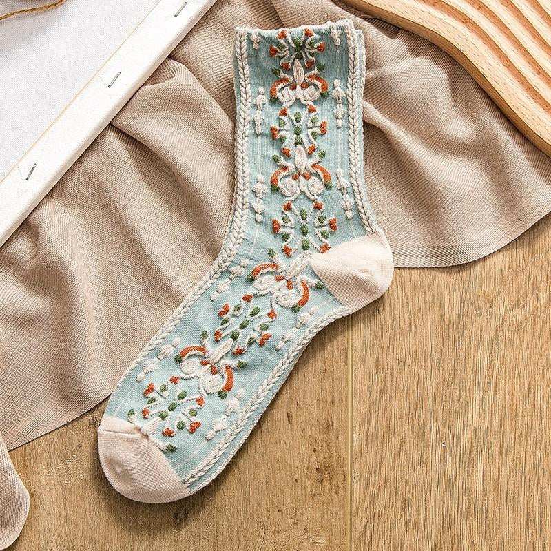Women's Cute Floral Socks