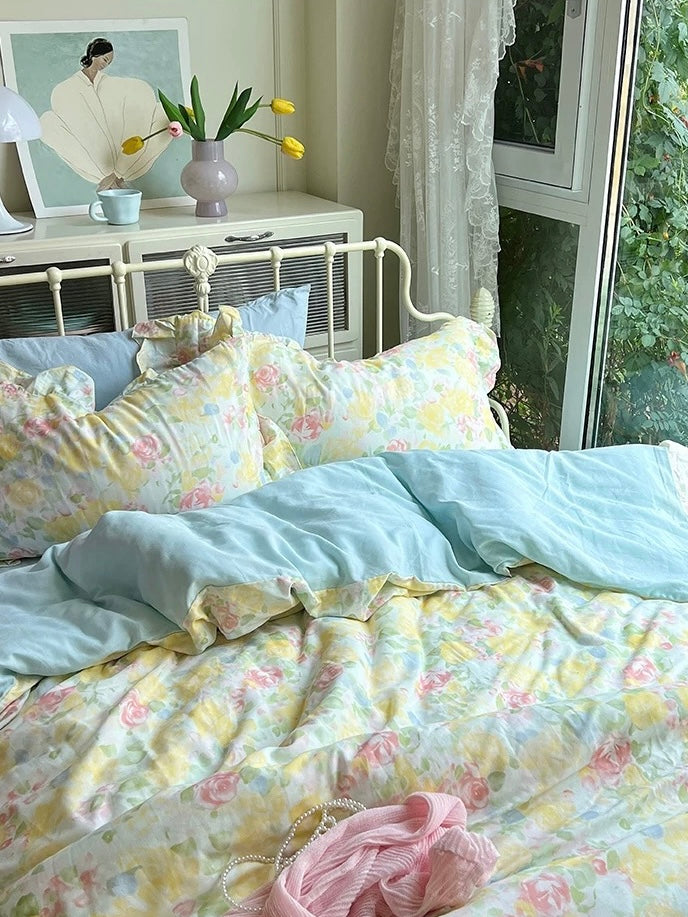 Watercolor Gauze Duvet Cover Set